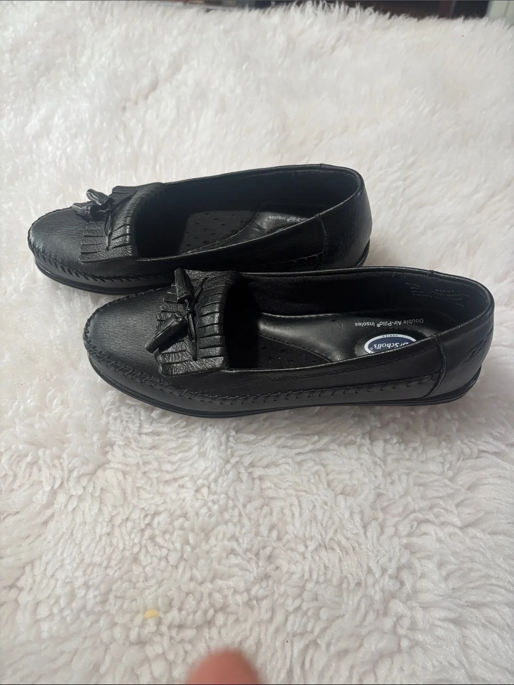 Dr. Scholl's Black Tassel Kiltie Loafers
